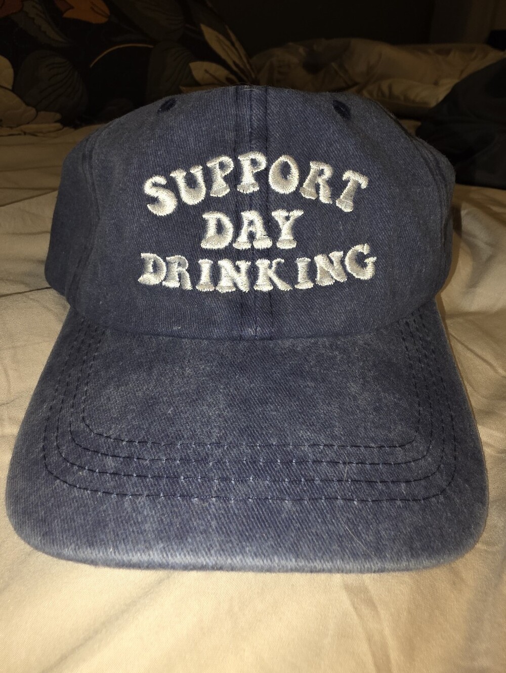 Support Day Drinking Navy Baseball Cap
